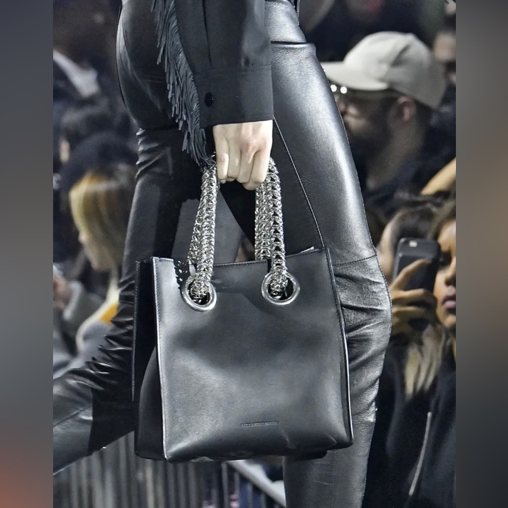 Alexander Wang Genesis Box Chain runway tote black leather bag $1095